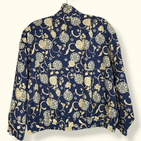 Vintage VIPetites Navy Floral Jacket - Picture 5 of 7